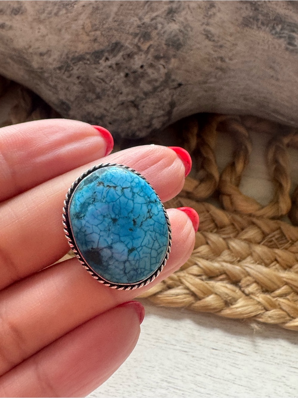 🤩TURQUOISE GEMSTONE RING - Picture 4 of 7